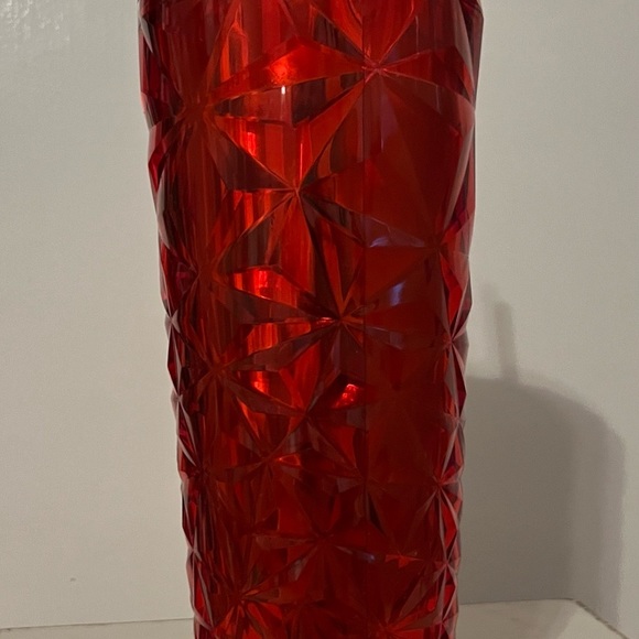 NWT Starbucks red crystal pattern  venti 24oz tumbler cold cup - Picture 3 of 8